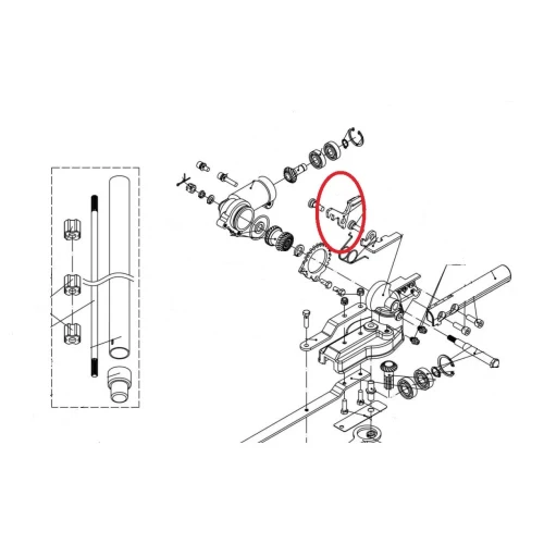 Levier ajustare unghi RURIS PS335-4-22, pentru motocositoarea Ruris 335