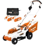 Masina de tuns gazon cu acumulator RURIS RXI3744e Power Alfa UP(contine 2 acumulatori+ incarcator dublu)