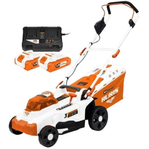 Masina de tuns gazon cu acumulator RURIS RXI3744e Power Alfa UP(contine 2 acumulatori+ incarcator dublu)