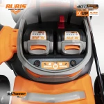 Masina de tuns gazon pe acumulator RURIS RXI RXRI4645Ae, latime taiere 460 mm, inaltime de lucru 25-80 mm, cu acumulator Li-Ion 20 V 5 Ah, incarcator