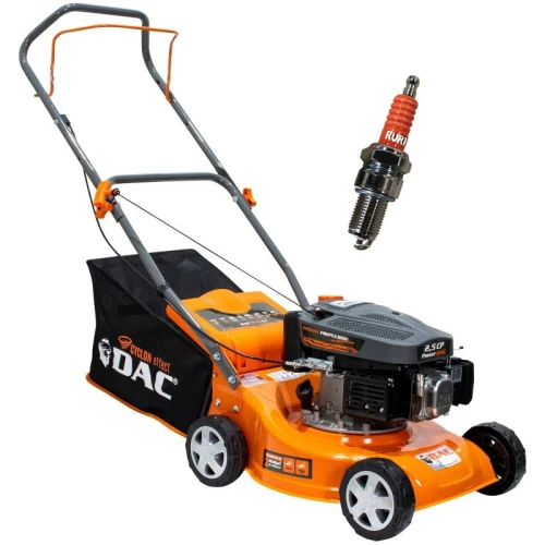Masina de tuns iarba Ruris Dac 100XL, benzina, 2.5 CP, 79 CC, 4 timpi, 40 cm latime lucru + CADOU Bujie Ruris, pentru motor 4T