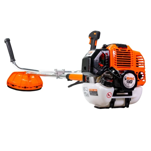 Motocoasa de umar RURIS DAC 510, motor benzina 2T, 62 CC, 3.5 CP, diametru taiere 250 mm, cu disc de tuns iarba cu 3 dinti, 8 dinti, 80 dinti Vidia