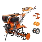 Motocultor Ruris 1001KSD, 11 CP, Motorina, 4 timpi, roti cauciuc, plug reversibil rev2, roti metalice 500, set contragreutati 20kg