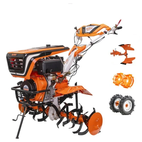 Motocultor Ruris 1001KSD, 11 CP, Motorina, 4 timpi, roti cauciuc, plug reversibil rev2, roti metalice 500, set contragreutati 20kg