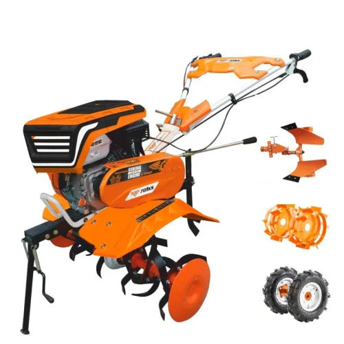 Motosapa RURIS 701KS, 7 CP, roti cauciuc, plug reversibil, roti metalice 400, RURIS