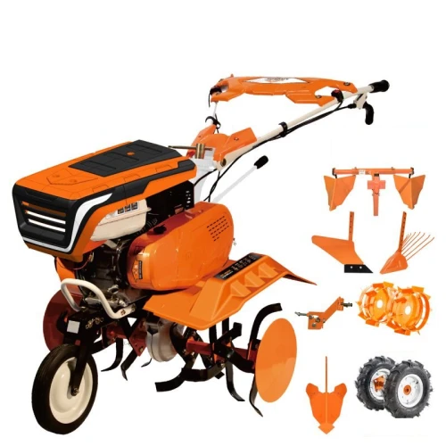 Motosapa RURIS 7500ACC5, roti cauciuc 4.00-8, rarita ajustabila, plug, adaptor, dispozitiv cartofi, cultivator multifunctional, roti metalice 400