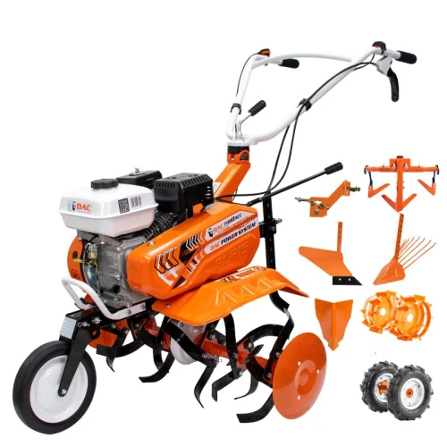 Motosapa RURIS DAC 7000ACC3, roti cauciuc 4.00-8, rarita, plug, adaptor, dispozitiv scos cartofi, roti metalice 400, cultivator
