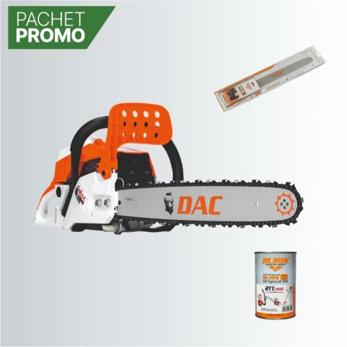 Pachet Tăiere Lemn – Motoferăstrău DAC 501 RS (3.6 CP) + Accesorii + Ulei 2T