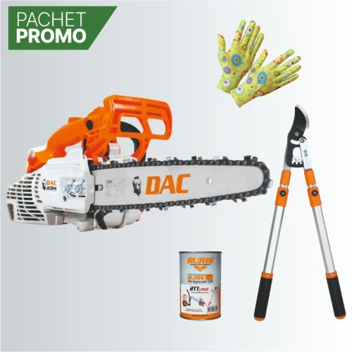 Pachet Tăiere & Îngrijire Grădină – Motoferăstrău DAC 201RS + Accesorii Esențiale