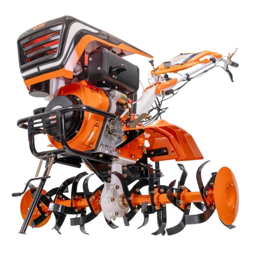 Motocultor Ruris 1001KSD, 11 CP, Motorina, 4 timpi, roti cauciuc, plug reversibil rev2, roti metalice 500, set contragreutati 20kg