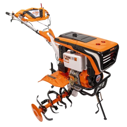 Motocultor Ruris 1001KSD, 11 CP, Motorina, 4 timpi, roti cauciuc, plug reversibil rev2, roti metalice 500, set contragreutati 20kg