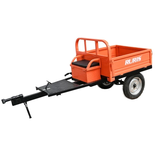 Remorca motocultor RURIS 451XL, capacitate incarcare 450 kg, basculare cu telescop