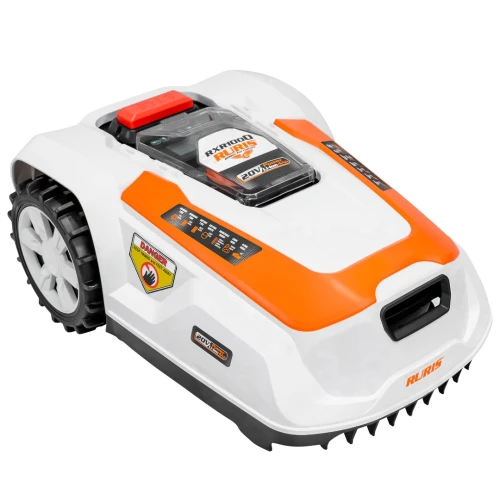 Robot de tuns gazon RURIS RXR1000 ,acumulator Li-Ion, 20V, 5Ah, panta 20 grade
