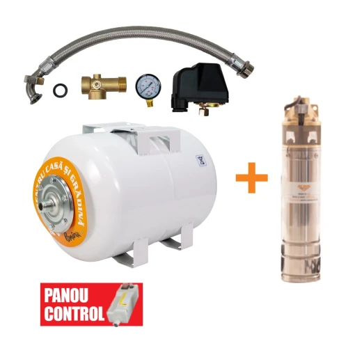 Ruris Kit pompa + Hidrofor Dunarea 50, vas 50 litri, 750 W