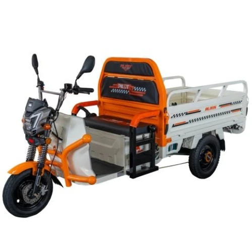 Triciclu electric cargo RURIS Pilot 3120A, alb + Cadou Prelata