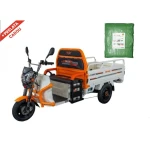 Triciclu electric cargo RURIS Pilot 3120A, alb + Cadou Prelata