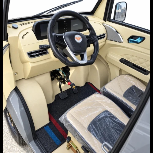 Triciclu electric pick-up RURIS PILOT 5000SA PURE WHITE, putere maxima 4900 W, autonomie pana la 130 km, cu volan, viteza maxima de 25 km/h, conform reglementarilor UE, fara permis