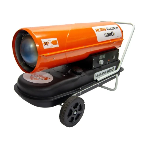 Tun de aer cald pe motorină RURIS Vulcano 5000SR, 50 kW, debit 1100 m³/h, rezervor 50 L