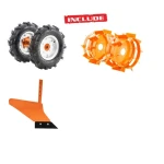 Motosapa RURIS 7500ACC4, roti cauciuc 4.00-8, plug, adaptor, roti metalice 350