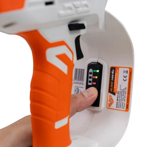 Electroferastrau telescopic pe acumulator RURIS 1424e, 20V, sina 10 cm, lant 3/8 inch, 1.3 mm, lungime brat 129-170 cm, (nu contine acumulator si incarcator)