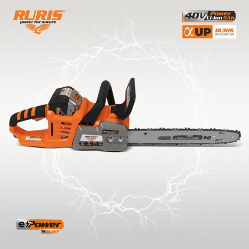 Drujba pe acumulator RURIS RM 3545e, putere 200 Wh, lungime sina 35 cm, fara acumulator, fara incarcator