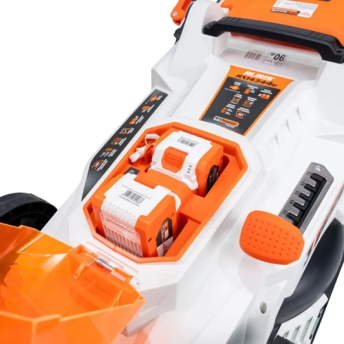 Masina de tuns gazon pe Acumulator RURIS RXI 4344e power alfa up (contine 2 acumulatori+incarcator dublu) + CADOU Palmari PIELE COMPLET (elastic) (12pcs)