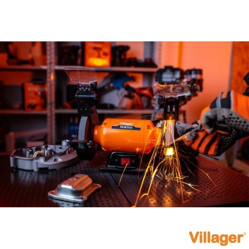 Polizor de banc cu piatra VILLAGER VLN 355, 400 W