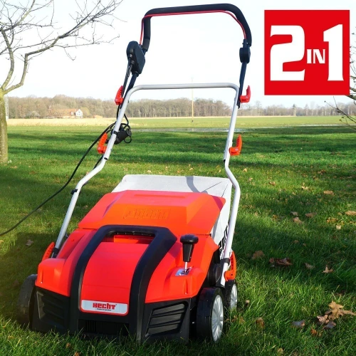Scarificator si aerator electric HECHT 1848 2 in 1, putere motor 1800 W, sac colectare 55 litri, latime de lucru 40 cm