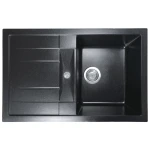 Chiuveta de bucătărie Elefant Premium Troya 7850 , Negru metalic 776x496 mm