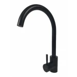 Baterie bucatarie MIXXUS SUS-011-2 BLACK din otel inoxidabil, Monocomanda, Racorduri incluse