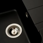 Chiuvetă din compozit de granit pentru bucătărie ELEFANT PREMIUM 7850 VERONA Negru 775 x 495 mm