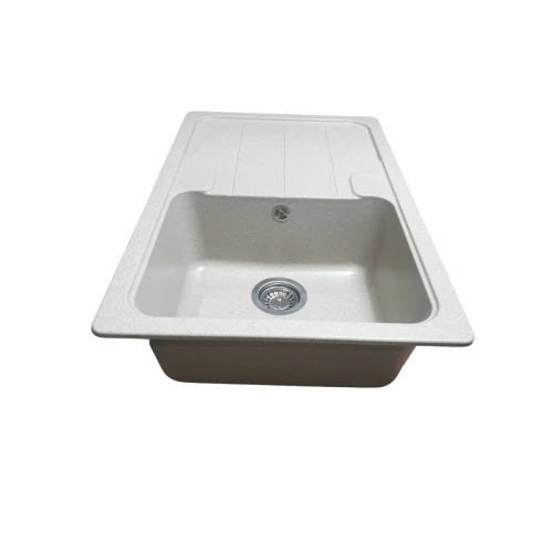 Chiuvetă din compozit de granit pentru bucătărie ELEFANT PREMIUM 7850 VERONA Safari bej 775 x 495 mm