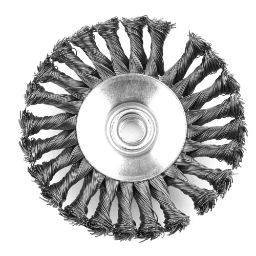 Perie de sarma conica cu noduri ROTOR 125mm M14