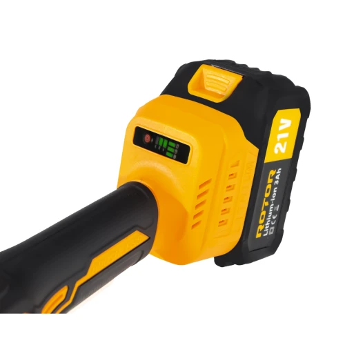 Polizor unghiular pe acumulator ROTOR RAG21 21V/3 Ah,820 W ,8500 rot/min,Brushless