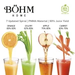 Storcător de fructe și legume cu presare la rece și răzătoare multifuncțională, 150 W,Material Fără BPA, BÖHM BM1533SM