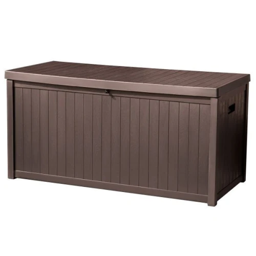 TM-SBW43H TOUGH MASTER 430L Storage Box Wooden style, coffee, hinges
