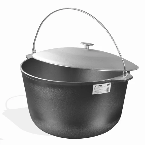 Ceaun tuci aluminiu alimentar cu capac, capacitate 24 litri ELEFANT