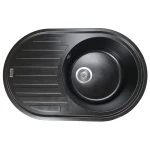 Chiuveta de bucătărie Elefant Premium Lira, Negru metalic , 496x767 mm