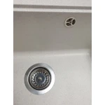 Chiuvetă din compozit de granit pentru bucătărie ELEFANT PREMIUM 5852 VESTA Alb 580 x 518 mm