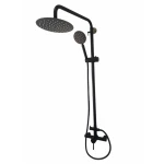 Coloana de dus MIXXUS SUS-003-J BLACK 20 cm baterie si para, monocomanda, furtun flexibil