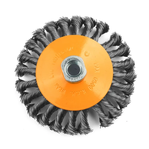 Perie de sarma conica cu noduri ROTOR 125mm M14