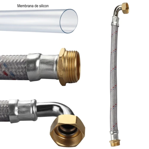 Racord cu husa PVC presiune antivibrant pentru hidrofor , 1", lungime 50 cm ELEFANT EH-50