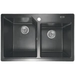 Chiuveta de bucătărie Elefant Premium Harmony , Negru metalic , 775x495/420 mm