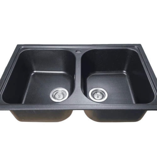 Chiuveta de bucătărie Elefant Premium Equatoria, Negru metalic , 785x490 mm