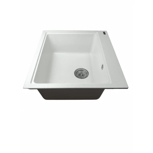 Chiuvetă din compozit de granit pentru bucătărie ELEFANT PREMIUM 5852 VESTA Alb 580 x 518 mm