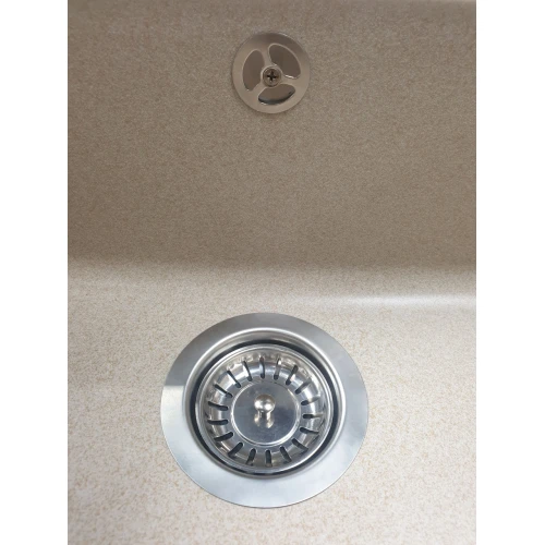 Chiuvetă din compozit de granit pentru bucătărie ELEFANT PREMIUM 7850 VERONA Safari bej 775 x 495 mm