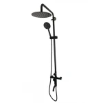 Coloana de dus Mixxus SUS-009-J NEGRU, 120 cm baterie si para, monocomanda, furtun flexibil