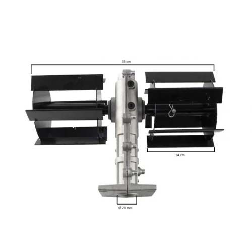 Freza pamant motocoasa 28mm 9T 13 CM WIDE, Elefant