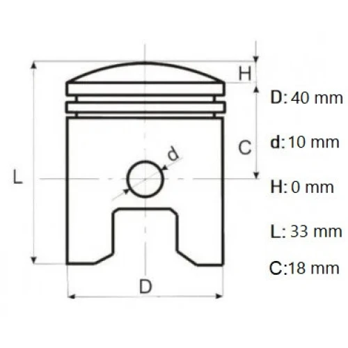 Set piston MS210/230, Elefant
