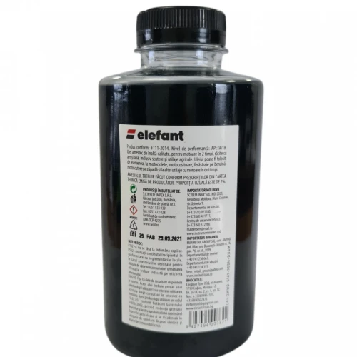 Ulei 0.5L verde amestec motoare 2 Timpi, 30 ml/l, Elefant